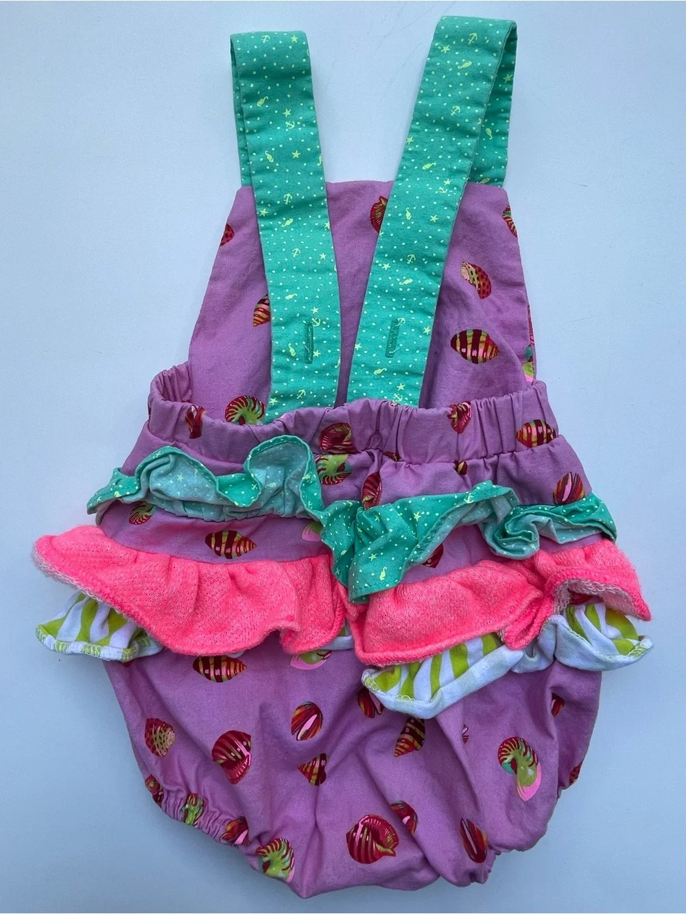 Ricrac & Ruffles 12 Months Sunsuit/Bubble Romper — Baby Girl Boutique